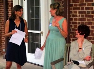 (l to r) board co-presidents Helene Walisever and Marilyn Trichon with Dr. Barbara Coffey