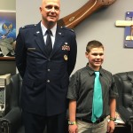 US Air Force officer approached Colin in the hallways of congress and in the face of loud tics, welcomed Colin into the Air Force offices where Colin was warmly received with candy, a tour, and a photo op!